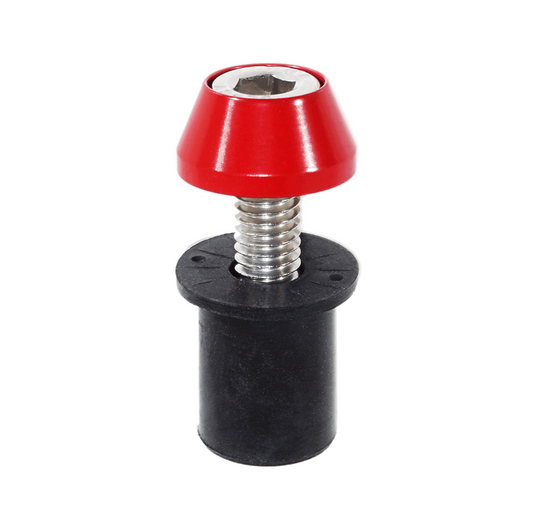 ZSPEC Body Kit Fastener, Billet-Angled Finish Washer & Stainless M6x25mm Bolt, w/ WELL Nut, per Each - Howling Moto