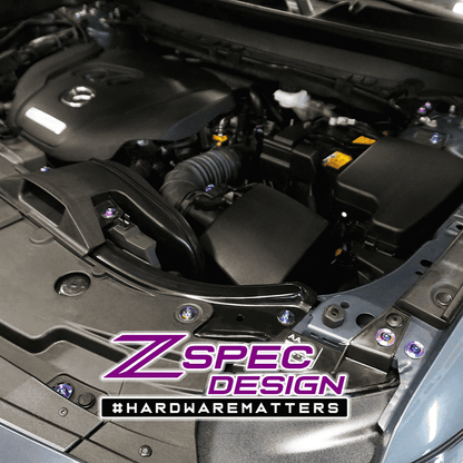 ZSPEC Stage-1 Dress Up Bolts® Fastener Kit for '16-23 Mazda CX-9, Titanium - Howling Moto