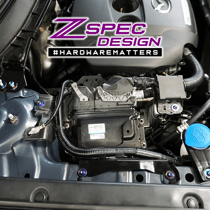 ZSPEC Stage-2 Dress Up Bolts® Fastener Kit for '17-23 Mazda CX-5, Titanium - Howling Moto