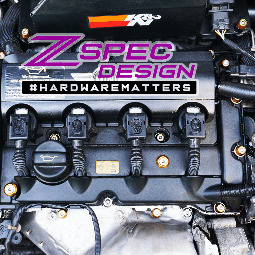 ZSPEC Stage-3 Dress Up Bolts® Fastener Kit for '06-13 Mini R56 Hatch/Hard-Top, Stainless & Billet - Howling Moto
