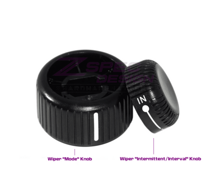 ZSPEC LHD Wiper Control Knobs for '90+ Nissan 300zx Z32, Mode & Interval Knobs - Howling Moto