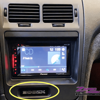 ZSPEC Clock Hole-Cover Plate for '90-99 Nissan 300zx Z32 Stereo Bezels, Laser-Etched - Howling Moto