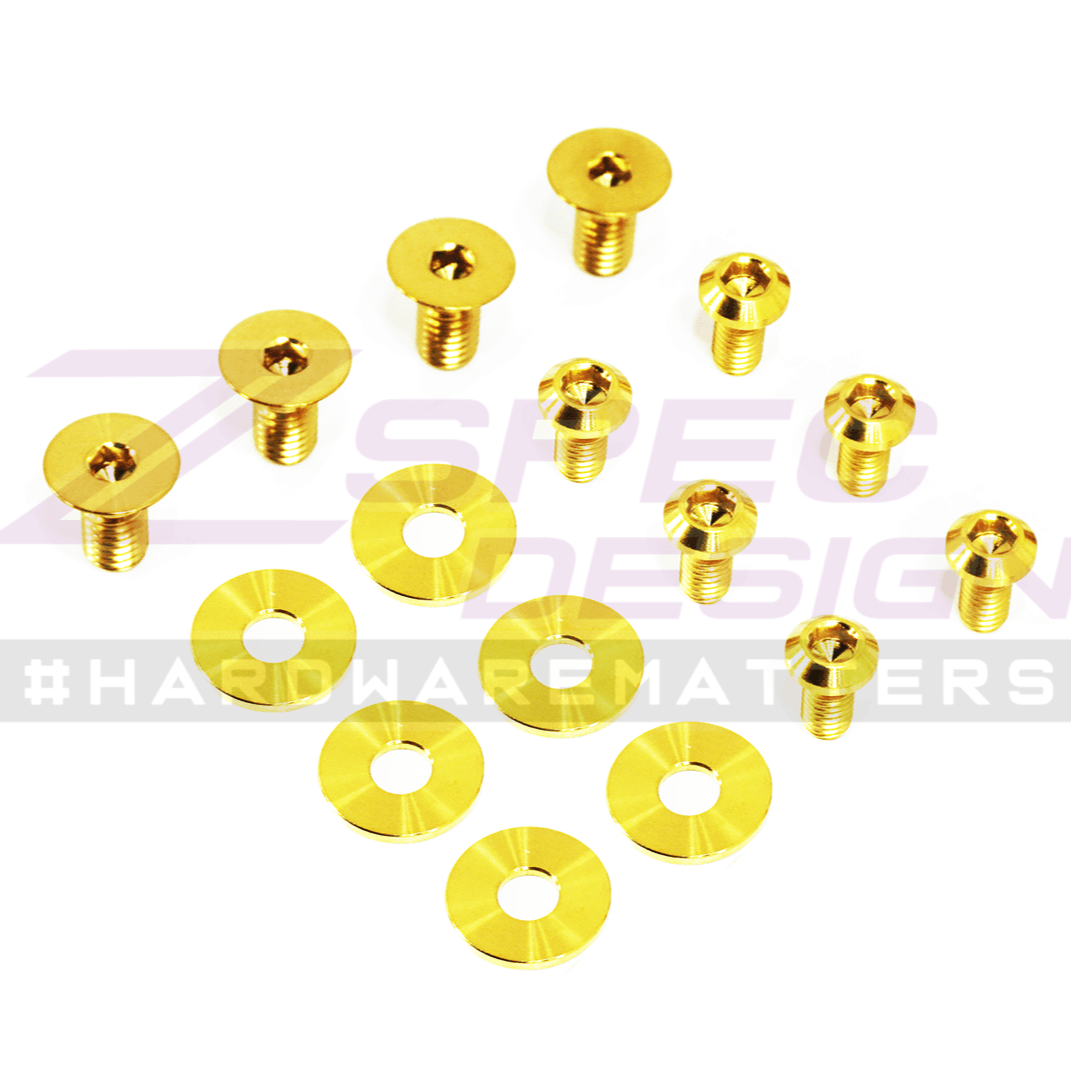 ZSPEC Dress Up Bolts® Fastener Kit, Door Jams Area for Nissan Frontier D41, Titanium - Howling Moto