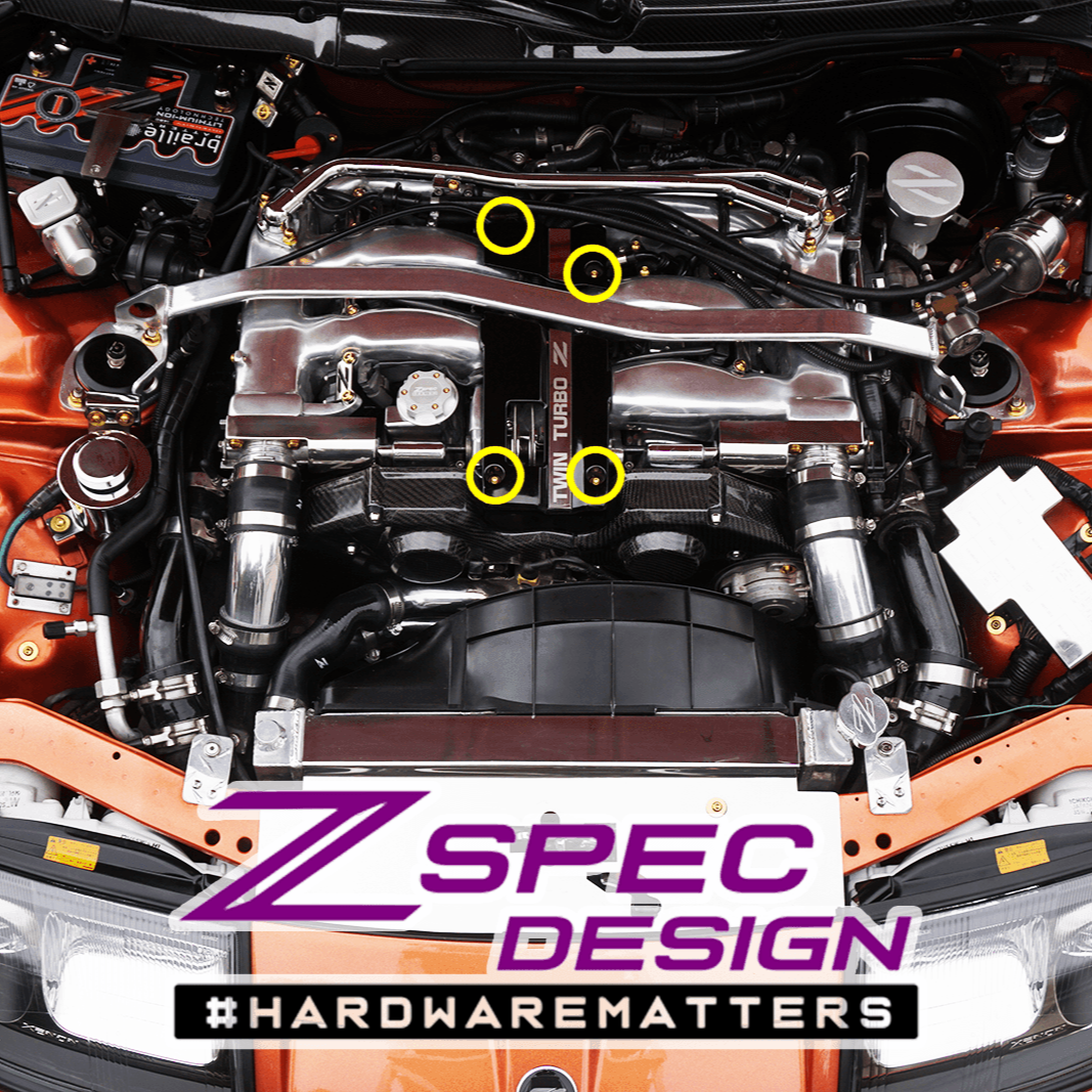 ZSPEC Throttle Cable Cover Fasteners for '90-96 Nissan 300zx Z32