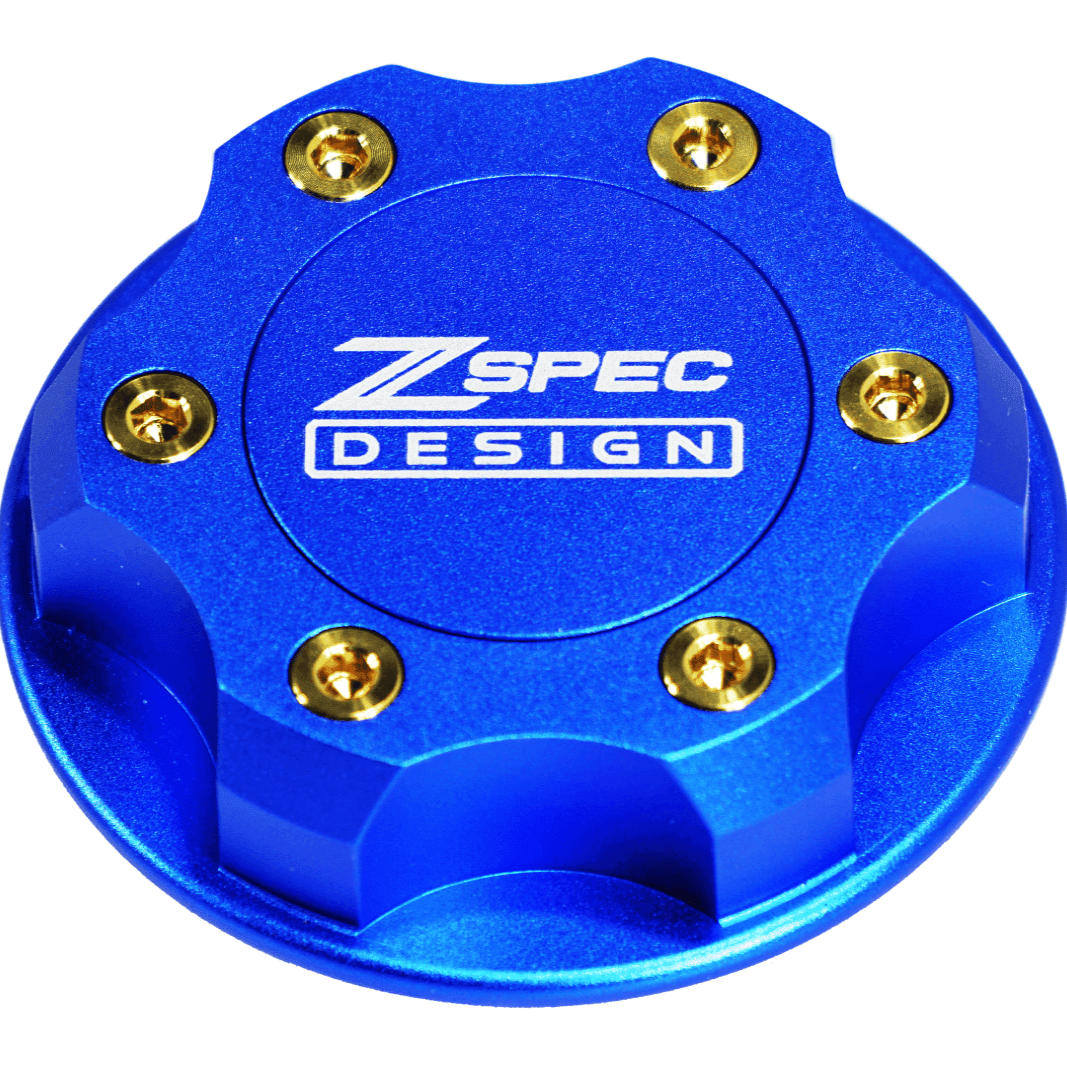 ZSPEC Billet Oil Filler Cap for Nissan/Infiniti/Datsun, Blue Cap w/ Titanium Accents - Howling Moto