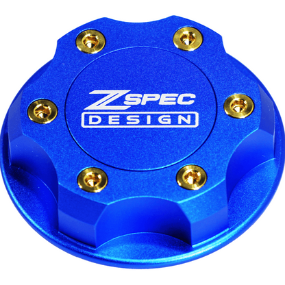 ZSPEC Billet Oil Filler Cap for Nissan/Infiniti/Datsun, Blue Cap w/ Titanium Accents - Howling Moto