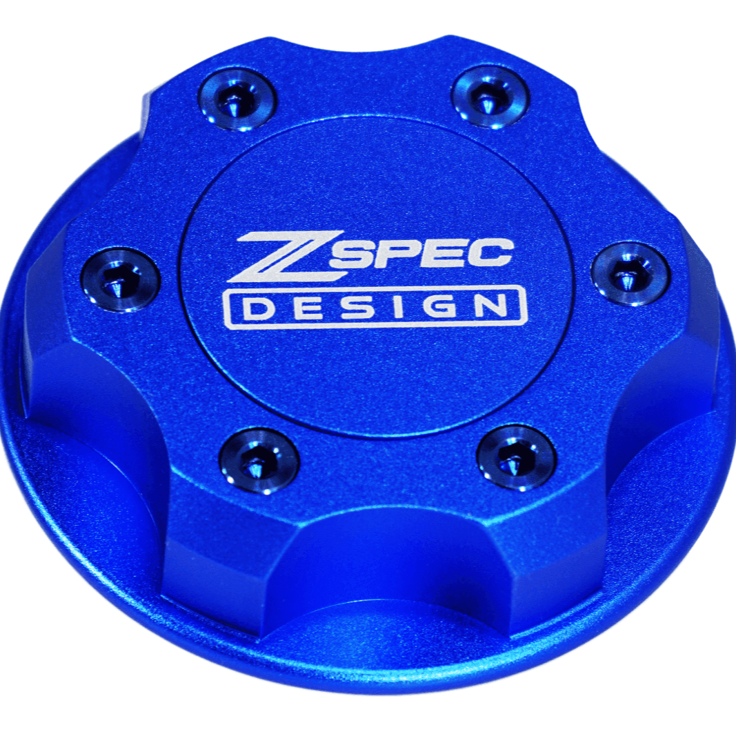 ZSPEC Billet Oil Filler Cap for Nissan/Infiniti/Datsun, Blue Cap w/ Titanium Accents - Howling Moto