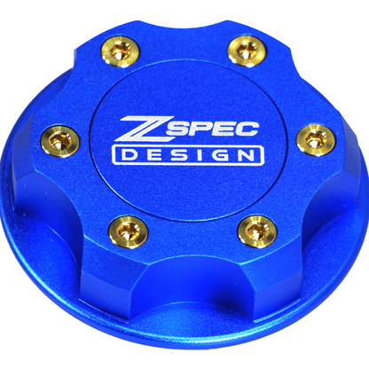 ZSPEC Billet Oil Filler Cap for Nissan/Infiniti/Datsun, Blue Cap w/ Titanium Accents - Howling Moto
