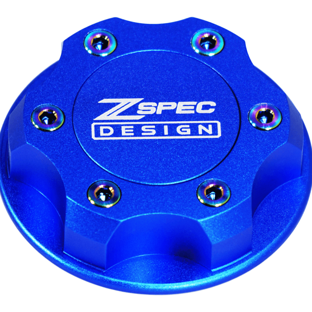 ZSPEC Billet Oil Filler Cap for Nissan/Infiniti/Datsun, Blue Cap w/ Titanium Accents - Howling Moto
