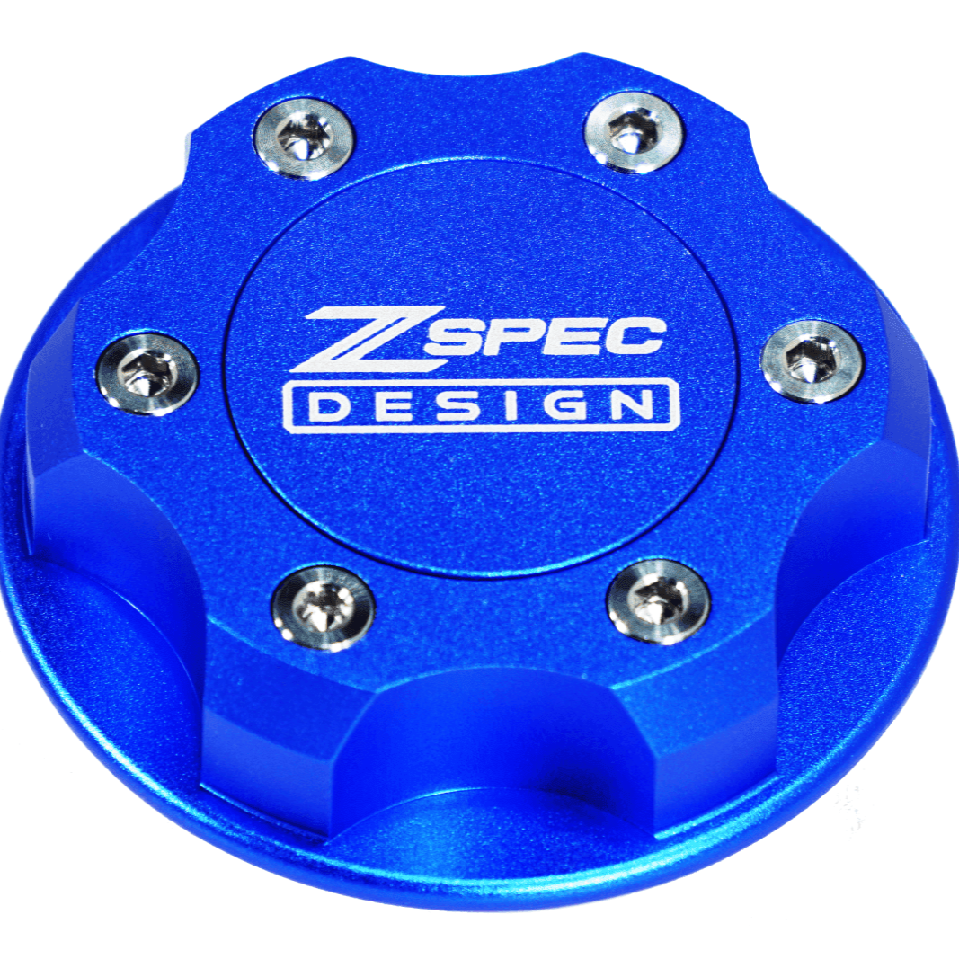 ZSPEC Billet Oil Filler Cap for Nissan/Infiniti/Datsun, Blue Cap w/ Titanium Accents - Howling Moto