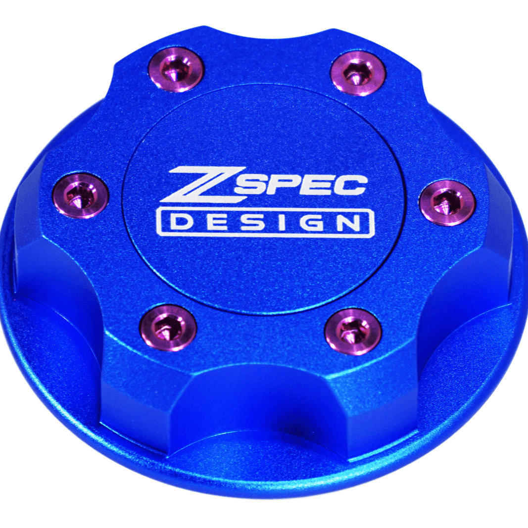 ZSPEC Billet Oil Filler Cap for Nissan/Infiniti/Datsun, Blue Cap w/ Titanium Accents - Howling Moto
