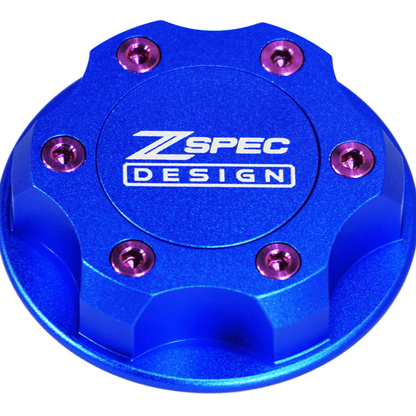 ZSPEC Billet Oil Filler Cap for Nissan/Infiniti/Datsun, Blue Cap w/ Titanium Accents - Howling Moto
