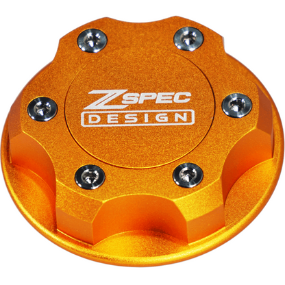 ZSPEC Billet Oil Filler Cap for Nissan/Infiniti/Datsun, Orange-Gold Cap w/Titanium Accents - Howling Moto