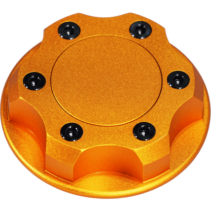 ZSPEC Billet Oil Filler Cap for Nissan/Infiniti/Datsun, Orange-Gold Cap w/Titanium Accents - Howling Moto