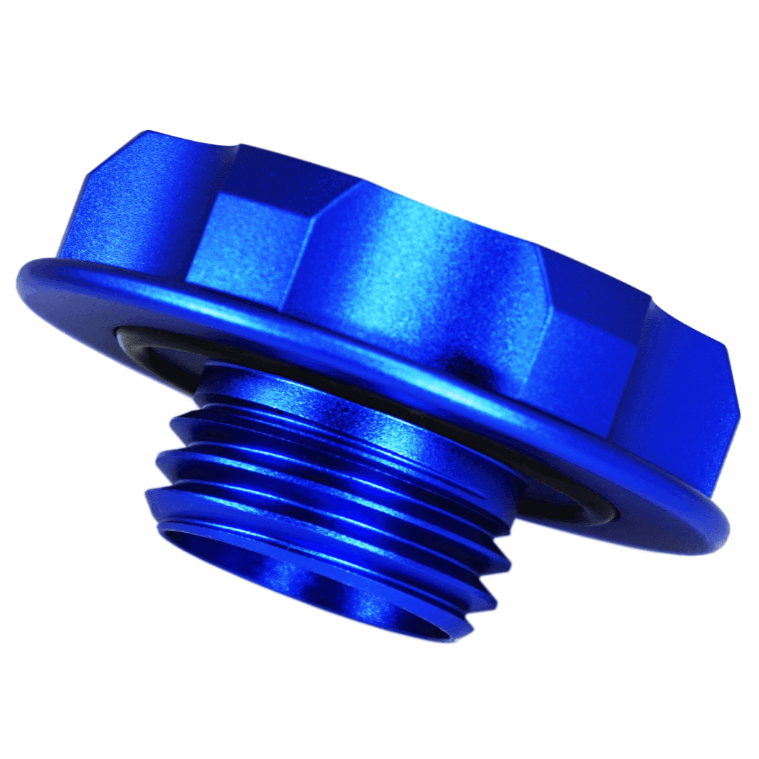 ZSPEC Billet Oil Filler Cap for Nissan/Infiniti/Datsun, Blue Cap w/ Titanium Accents - Howling Moto
