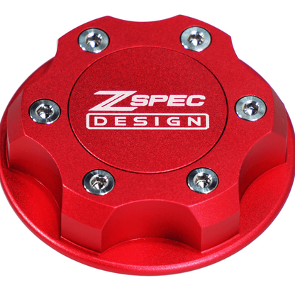 ZSPEC Billet Oil Filler Cap for Nissan/Infiniti/Datsun, Red Cap w/ Titanium Accents - Howling Moto