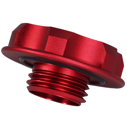 ZSPEC Billet Oil Filler Cap for Nissan/Infiniti/Datsun, Red Cap w/ Titanium Accents - Howling Moto