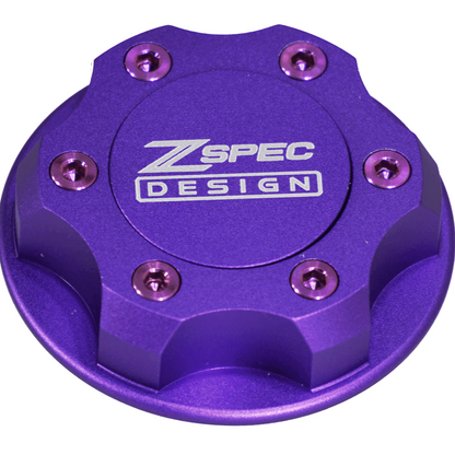 ZSPEC Billet Oil Filler Cap for Nissan/Infiniti/Datsun, Purple Cap w/ Titanium Accents - Howling Moto