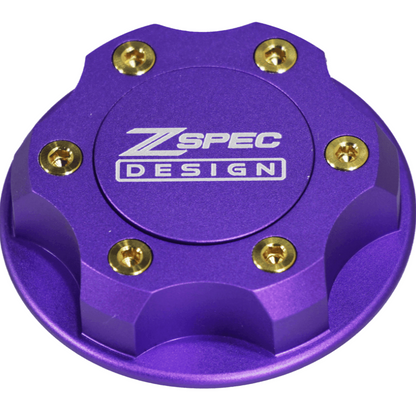 ZSPEC Billet Oil Filler Cap for Nissan/Infiniti/Datsun, Purple Cap w/ Titanium Accents - Howling Moto