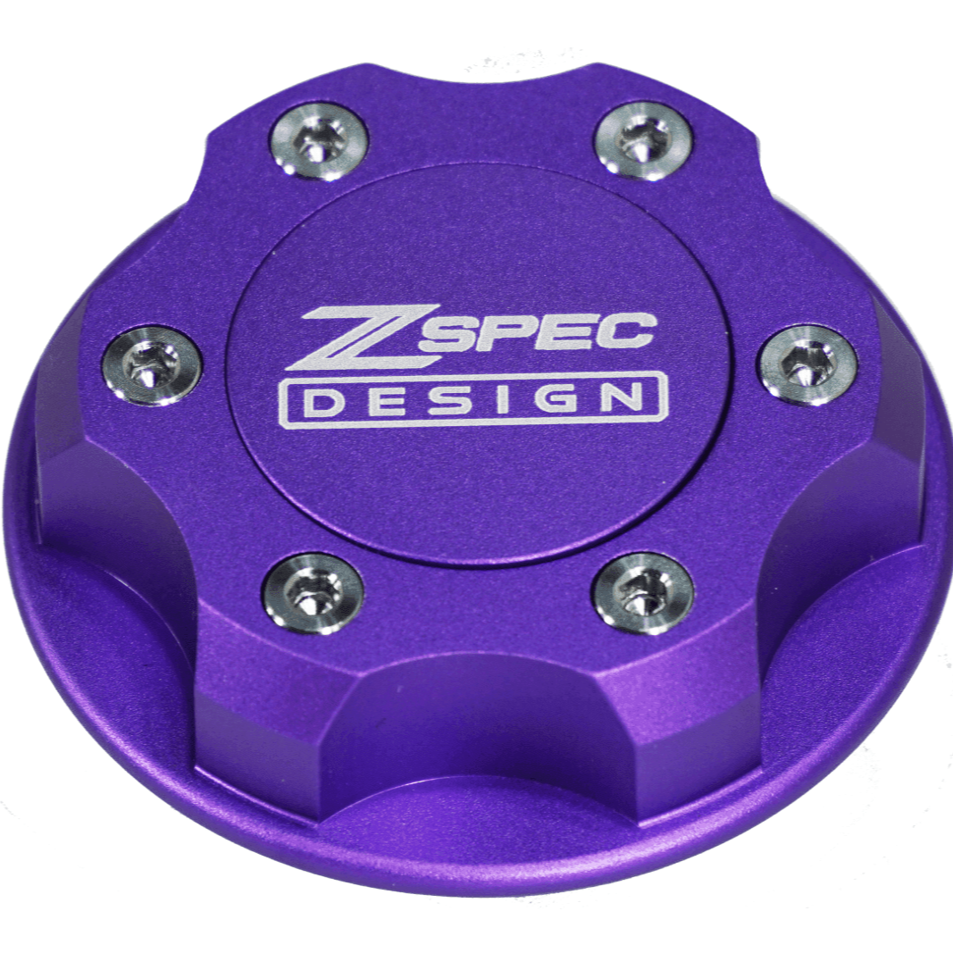 ZSPEC Billet Oil Filler Cap for Nissan/Infiniti/Datsun, Purple Cap w/ Titanium Accents - Howling Moto
