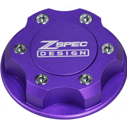 ZSPEC Billet Oil Filler Cap for Nissan/Infiniti/Datsun, Purple Cap w/ Titanium Accents - Howling Moto