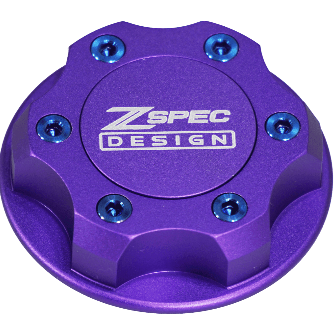 ZSPEC Billet Oil Filler Cap for Nissan/Infiniti/Datsun, Purple Cap w/ Titanium Accents - Howling Moto