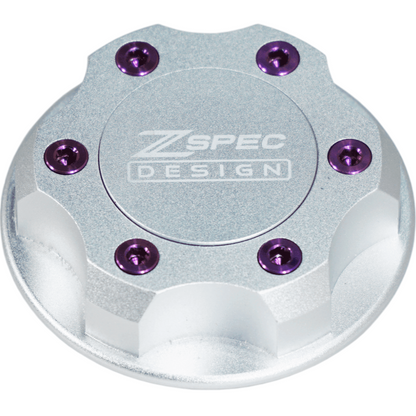 ZSPEC Billet Oil Filler Cap for Nissan/Infiniti/Datsun, Silver Cap w/ Titanium Accents - Howling Moto