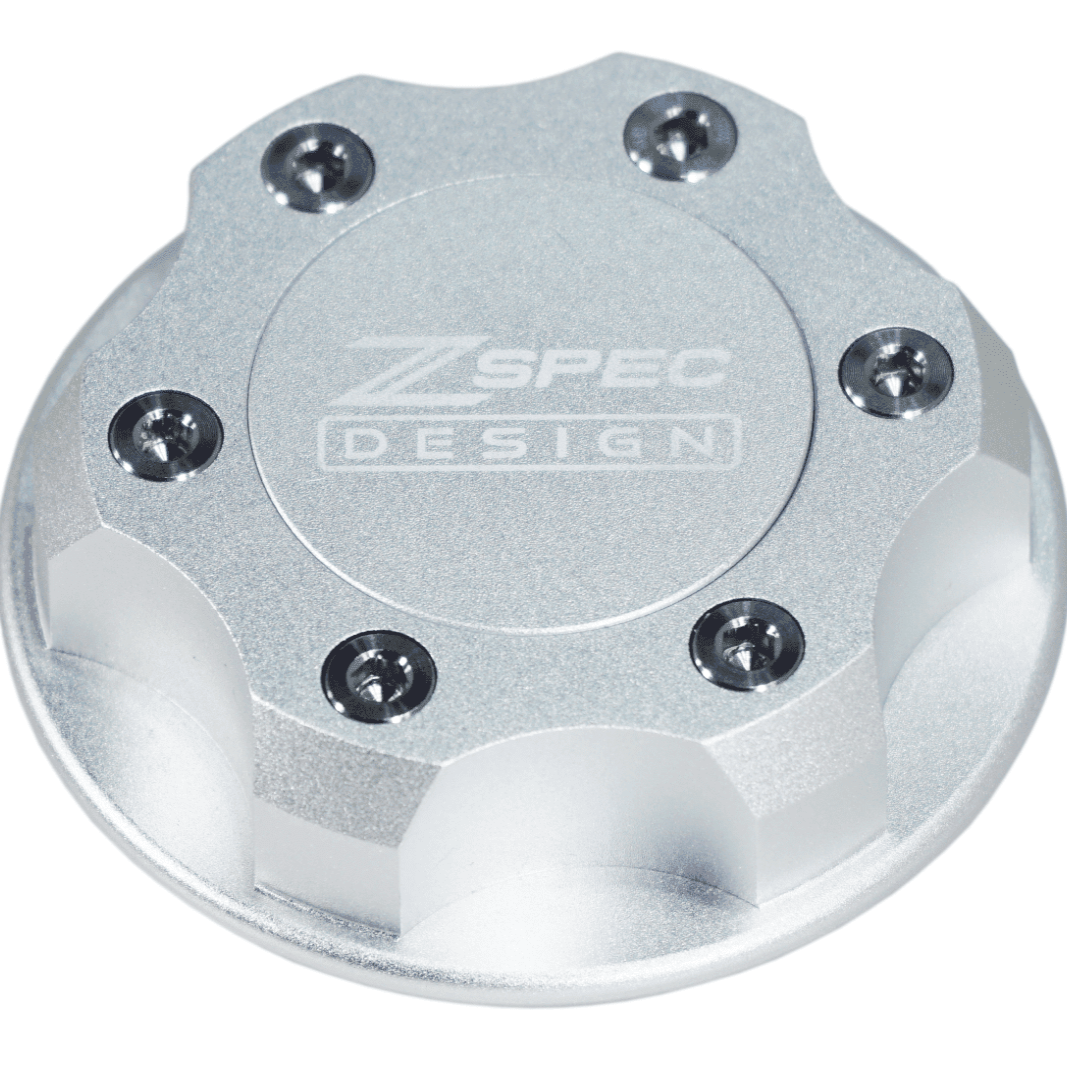 ZSPEC Billet Oil Filler Cap for Nissan/Infiniti/Datsun, Silver Cap w/ Titanium Accents - Howling Moto