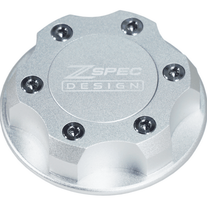 ZSPEC Billet Oil Filler Cap for Nissan/Infiniti/Datsun, Silver Cap w/ Titanium Accents - Howling Moto