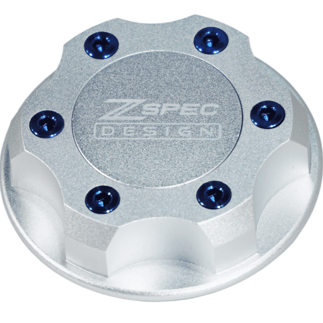 ZSPEC Billet Oil Filler Cap for Nissan/Infiniti/Datsun, Silver Cap w/ Titanium Accents - Howling Moto
