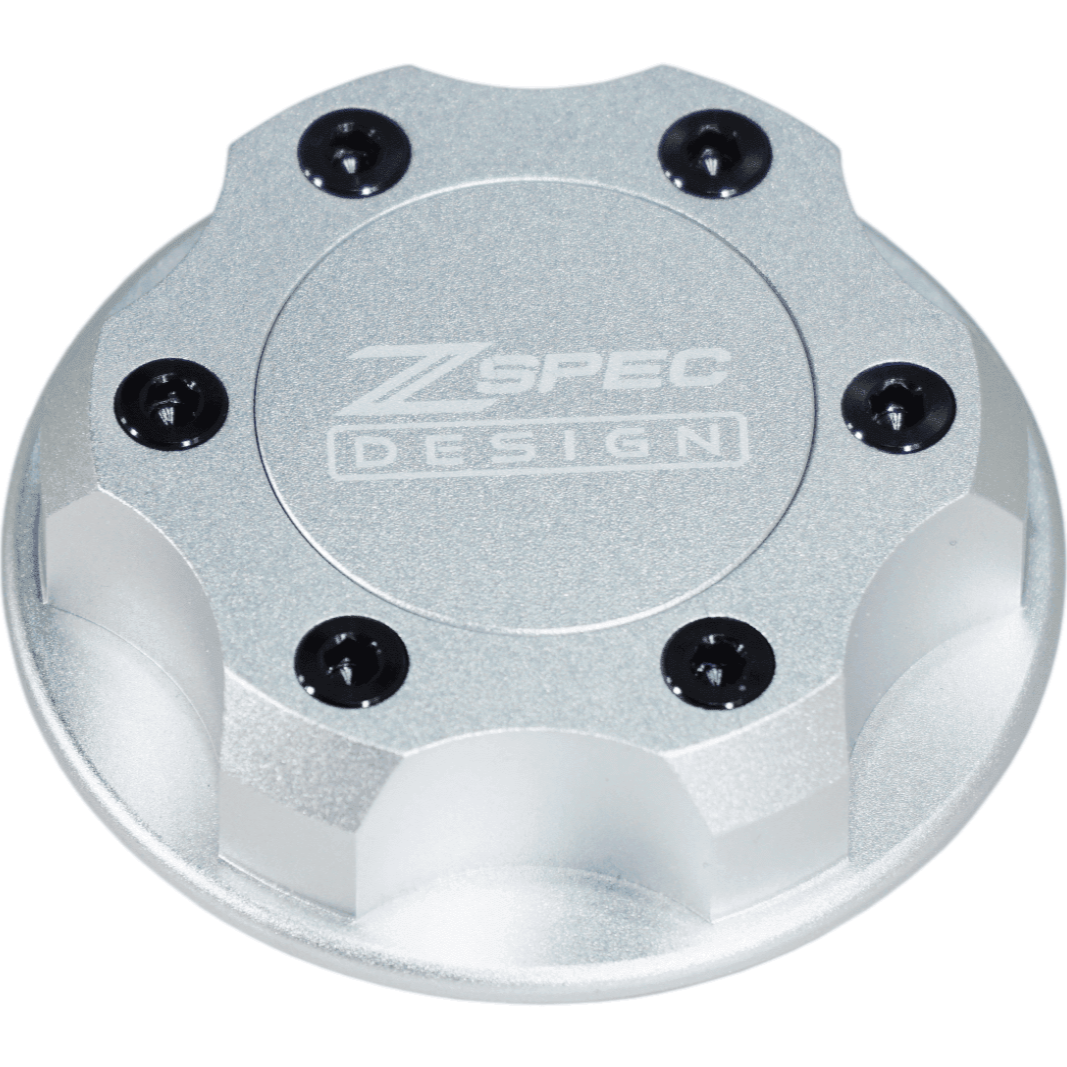 ZSPEC Billet Oil Filler Cap for Nissan/Infiniti/Datsun, Silver Cap w/ Titanium Accents - Howling Moto