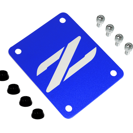ZSPEC Blue PTU Holes Cover Plate for Z32 300zx, Billet - Howling Moto