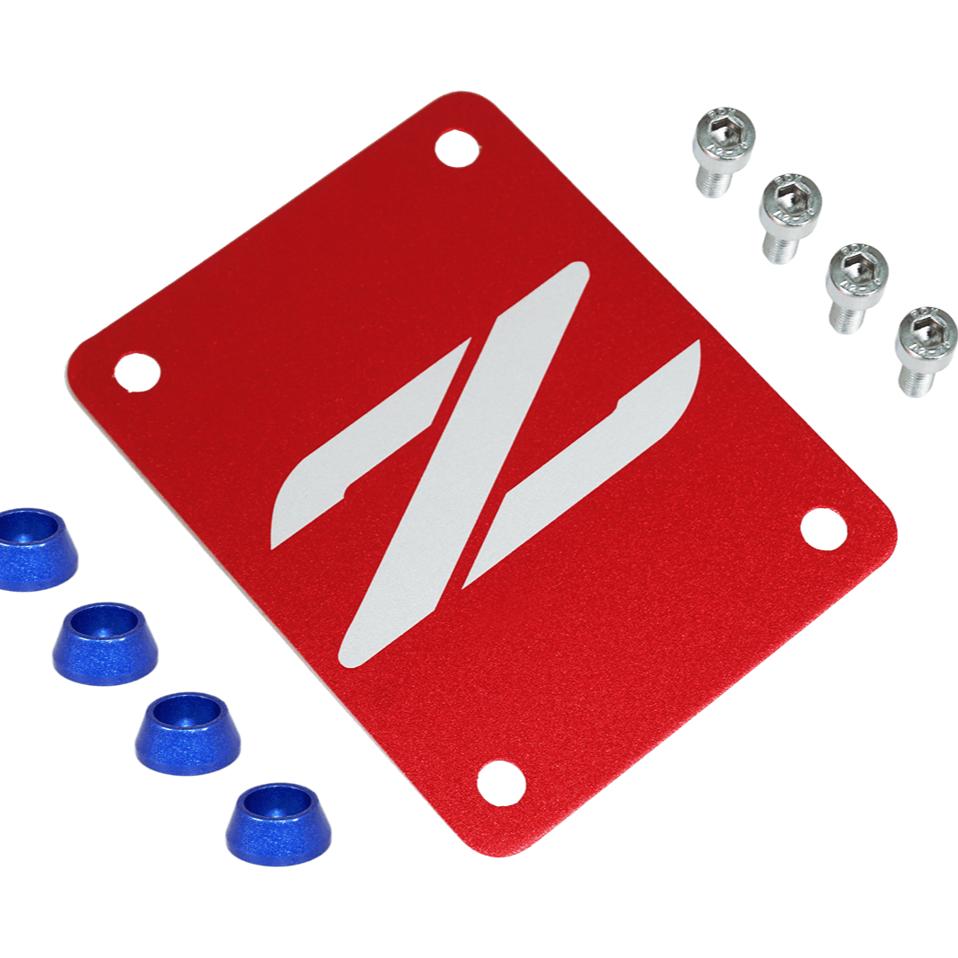 ZSPEC Red PTU Holes Cover Plate for Z32 300zx, Billet - Howling Moto