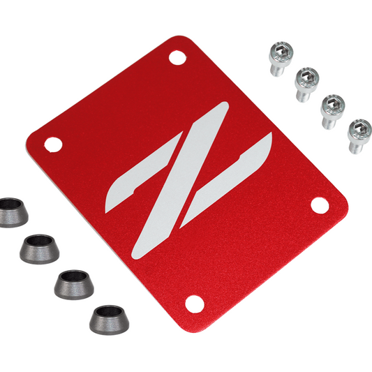 ZSPEC Red PTU Holes Cover Plate for Z32 300zx, Billet - Howling Moto