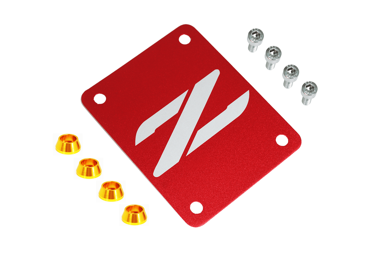 ZSPEC Red PTU Holes Cover Plate for Z32 300zx, Billet - Howling Moto