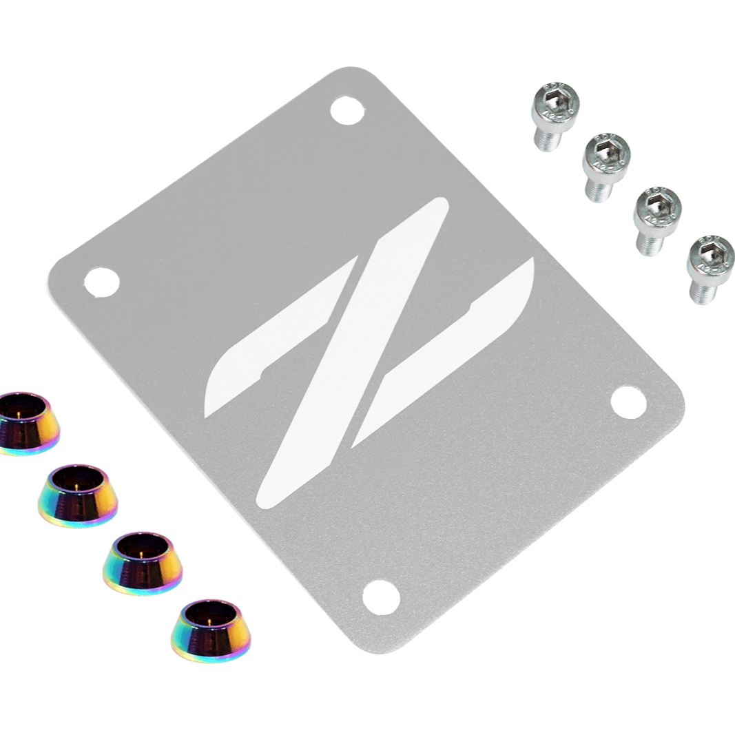 ZSPEC Silver PTU Holes Cover Plate for Z32 300zx, Billet - Howling Moto