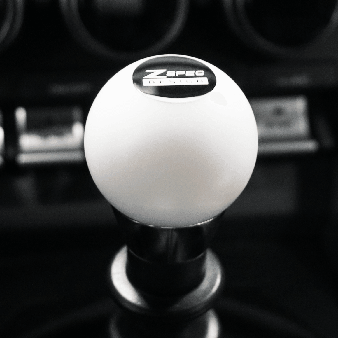 ZSPEC Shift Knob, M10-1.5, Delrin & Stainless, 4-Speed Shift Pattern Coin - Howling Moto