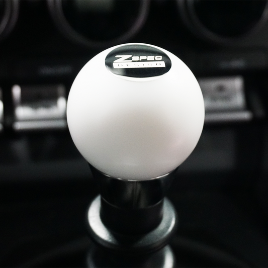 ZSPEC Round Shift Knob, M10-1.25, Delrin & Stainless, 207 Grams, 4-Speed Pattern - Howling Moto