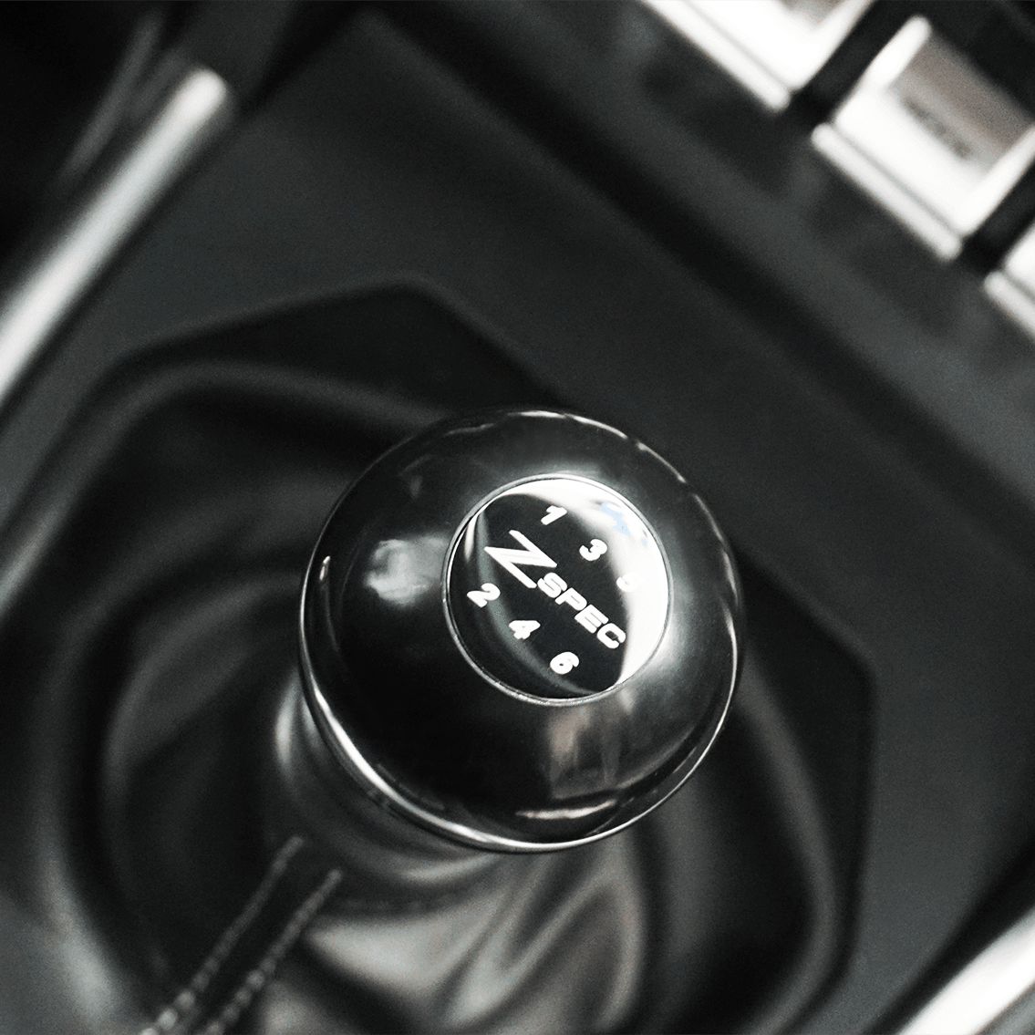 ZSPEC Shift Knob, M8-1.25, Delrin & Stainless, 6-Speed Shift Pattern Coin - Howling Moto
