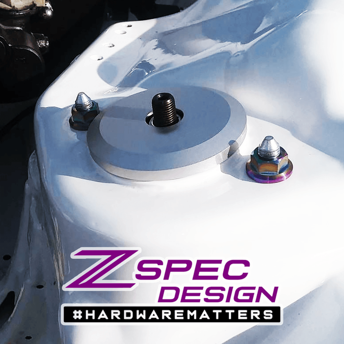 ZSPEC Shock Tower Flare Nuts for '90-96 Nissan Z32 300zx, Grade-5 Titanium - Howling Moto