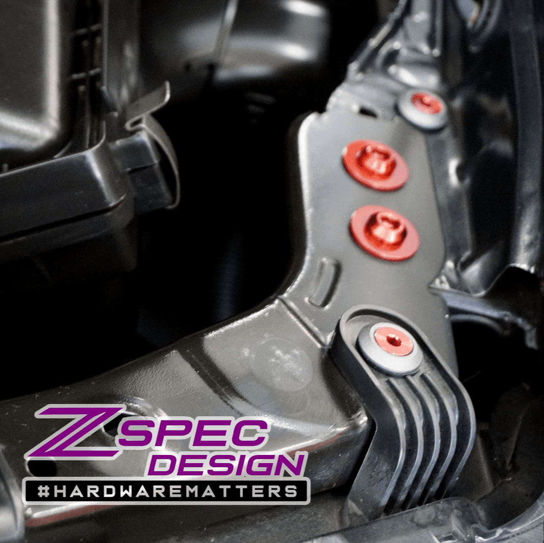 ZSPEC Stage-2 Dress Up Bolts® Fastener Kit for '05-21 Nissan Frontier D40, Titanium & Billet - Howling Moto