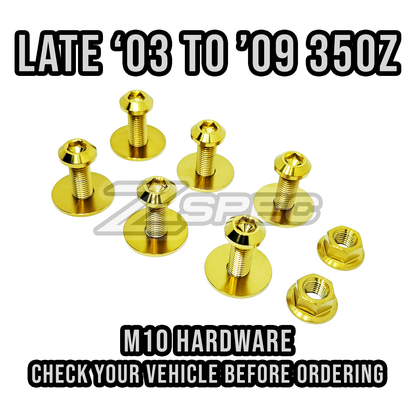 ZSPEC Strut Brace Fastener Kit for Late '03-09 Nissan 350z, M10-1.25 Titanium - Howling Moto