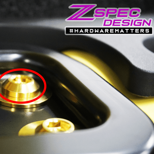ZSPEC M10-1.5x35mm Dress Up Bolts® Fastener, Titanium GR5, Angled Head, Per Each - Howling Moto