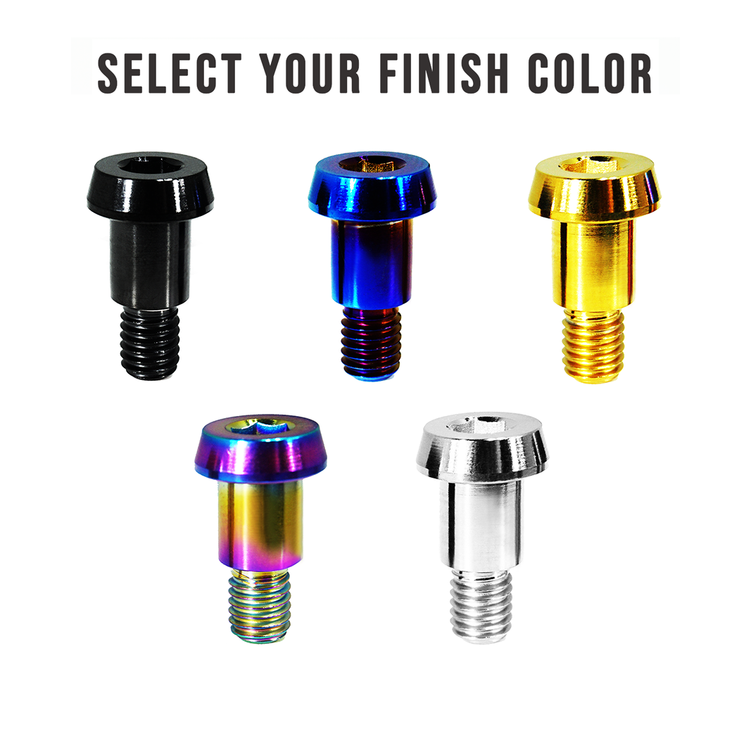 ZSPEC M6-1.0x16mm Shoulder Bolt, 8.6mm Shoulder/Shank Length, Grade-5 Titanium - Howling Moto