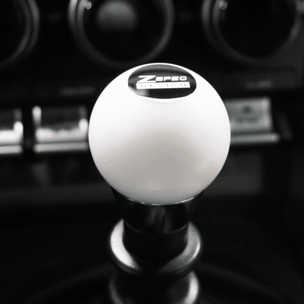 ZSPEC Shift Knob, M12-1.25, Delrin & Stainless, 5-Speed Shift Pattern Coin - Howling Moto
