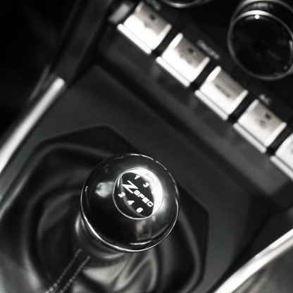 ZSPEC Shift Knob, M12-1.25, Delrin & Stainless, 6-Speed Shift Pattern Coin - Howling Moto