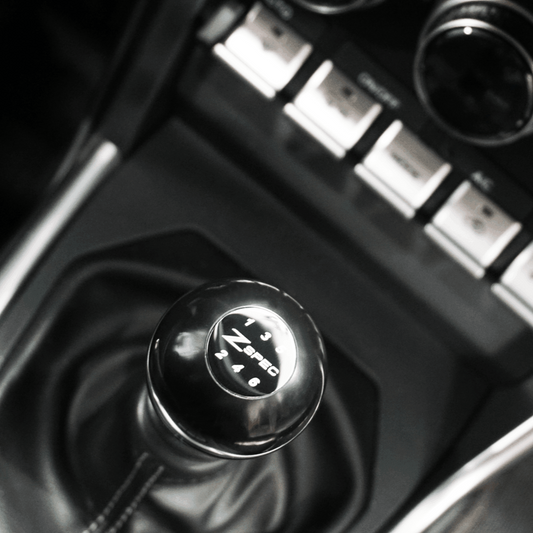 ZSPEC Shift Knob, M12-1.25, Delrin & Stainless, 6-Speed Shift Pattern Coin - Howling Moto