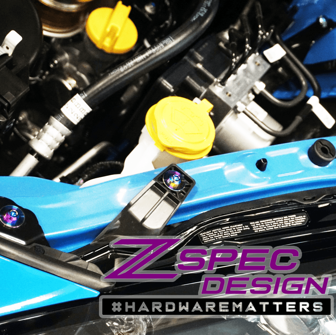 ZSPEC Stage-3 Dress Up Bolts® Fastener Kit for '22+ Toyota GR86 & Subaru BRZ, Titanium - Howling Moto