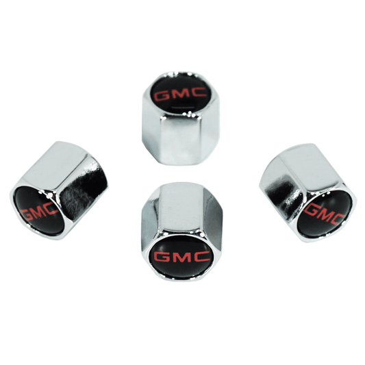 Chrome Valve Stem Tire Caps, Style: GMC - Howling Moto