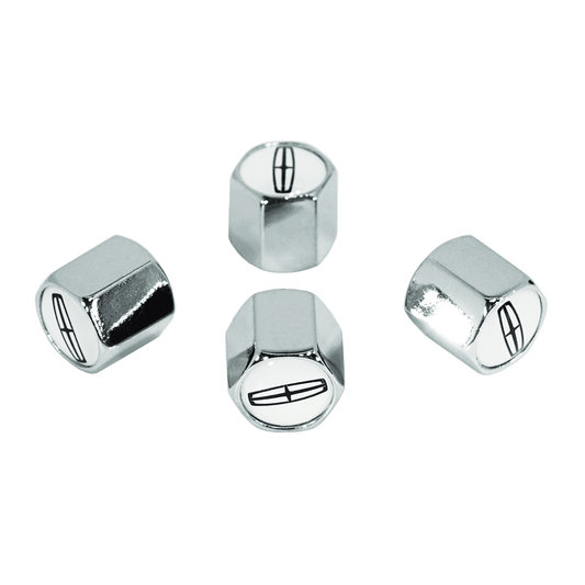 Chrome Valve Stem Tire Caps, Style: Lincoln - Howling Moto